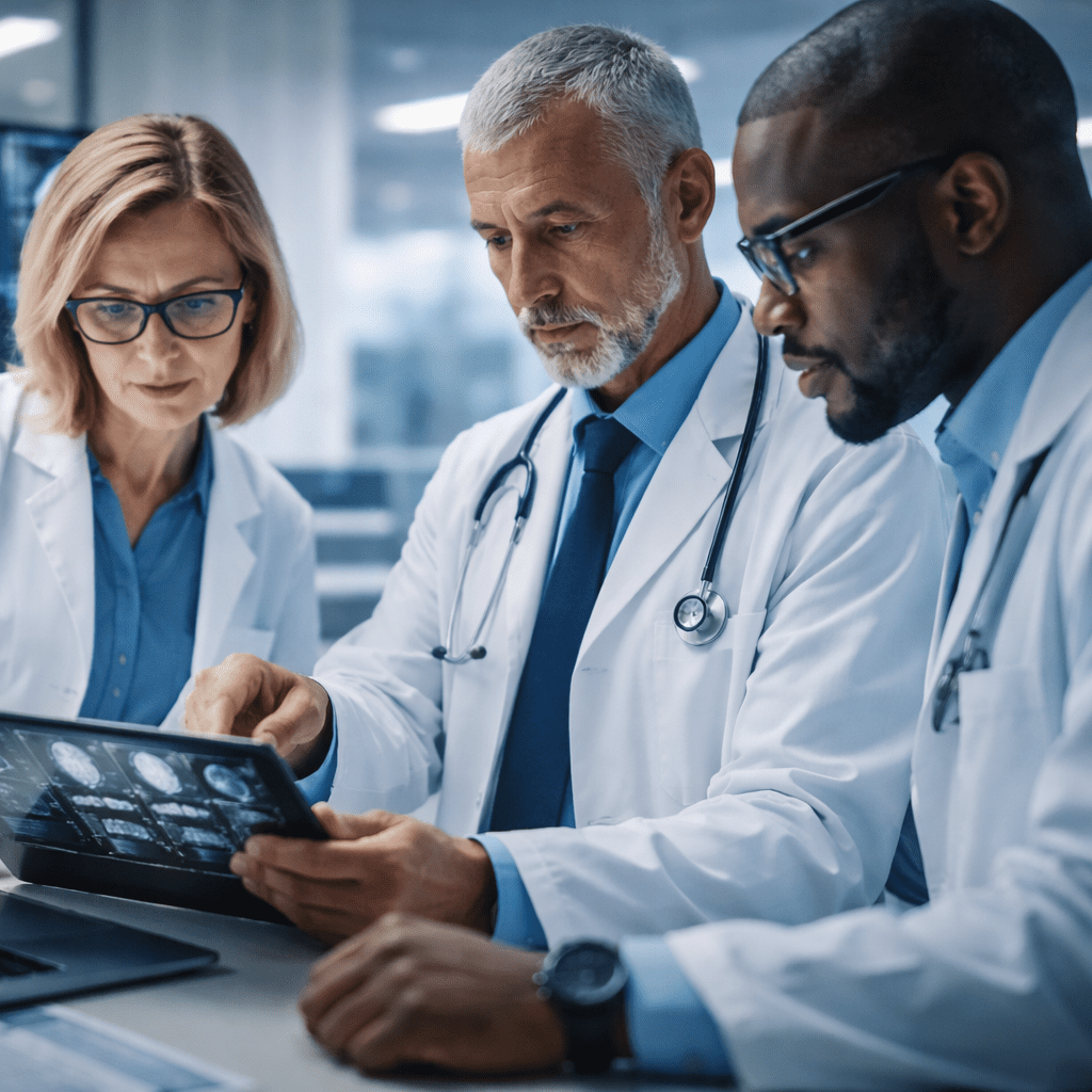 Medical team reviewing diagnostic data